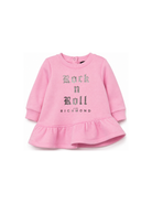 Abito per neonata John Richmond Kids rosa con dettaglio con volant RIA26100VE PINK BEGONIA JOHN RICHMOND KIDS 