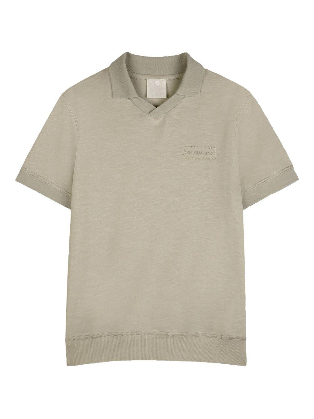 T-shirt per bambino Givenchy Kids grigio perla con scollo a V H31126 192 GIVENCHY KIDS 