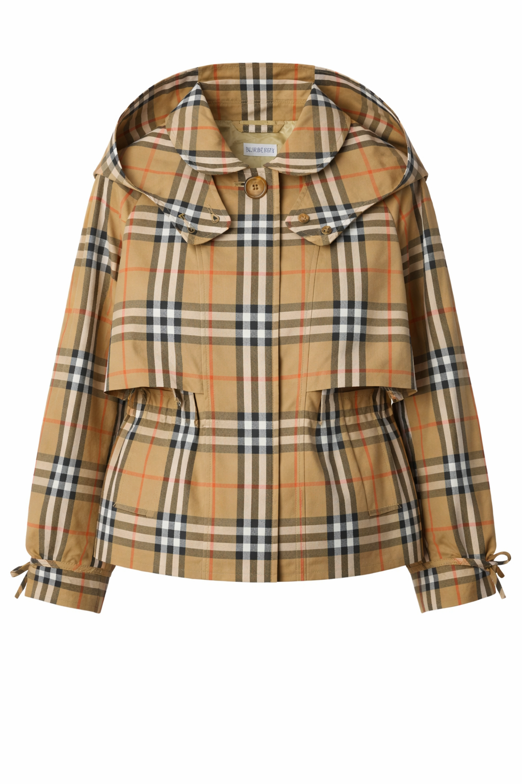 Giubbino per bambino Burberry Kids beige con motivo a quadri 8117878 B9368 BURBERRY KIDS 