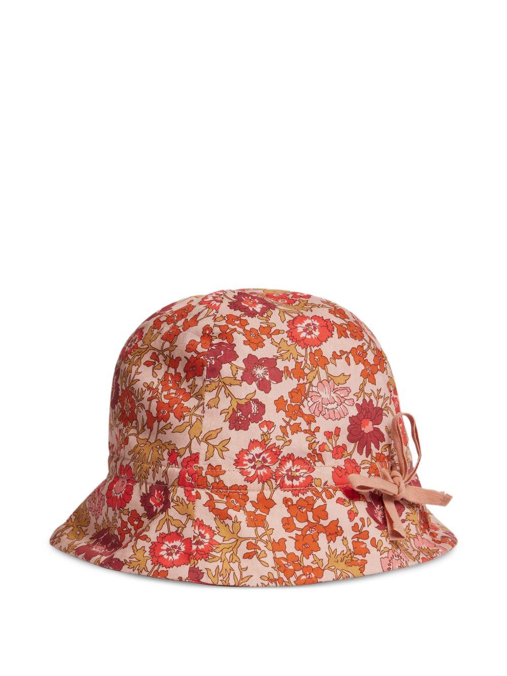 Cappello per neonata Bonpoint rosso con stampa floreale all-over S06XACW00002 520 BONPOINT 