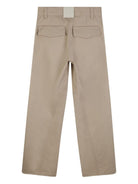 Pantaloni per bambino Lanvin Enfant beige con dettaglio logo N30375 209 LANVIN KIDS 