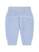 Pantaloni sportivi per neonato Emporio Armani Kids azzurro con logo aquila sul davanti EB001330 AF20638 U9360 EMPORIO ARMANI KIDS 