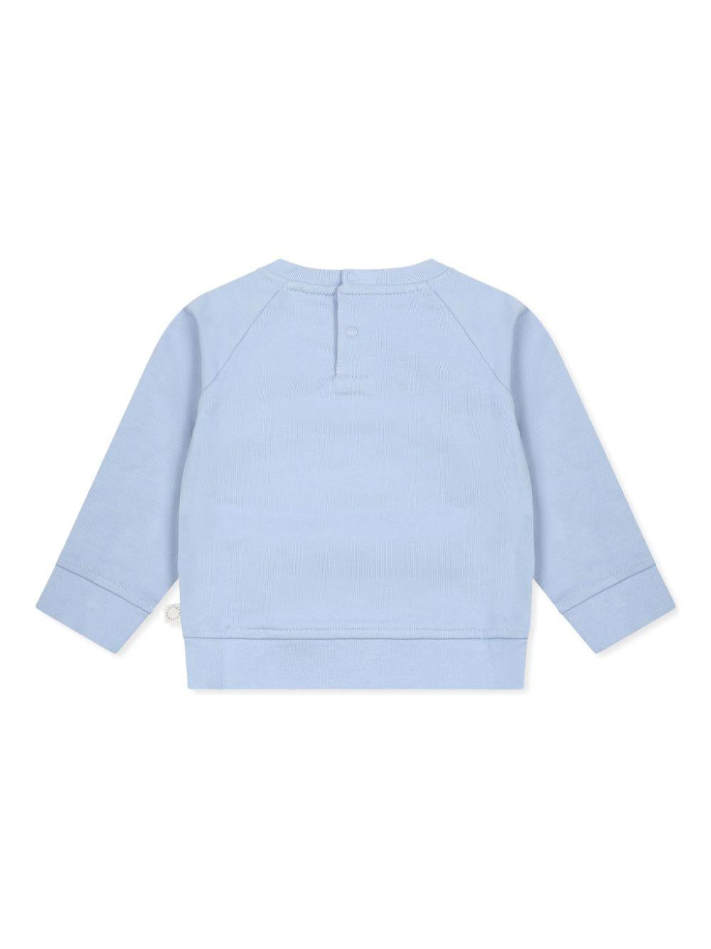 Felpa con stampa grafica per neonato Stella McCartney Kids azzurro con girocollo TW4020 Z0499 652 STELLA McCARTNEY KIDS 