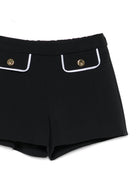 Shorts per neonata Elisabetta Franchi la Mia Bambina neri con tasche ad aletta EGBE0270GA022 N100 ElISABETTA FRANCHI KIDS 