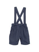 Shorts con bretelle per neonato Mariella Ferrari blu con vita elasticizzata sul retro PNG7BIS NAVY MARIELLA FERRARI KIDS 
