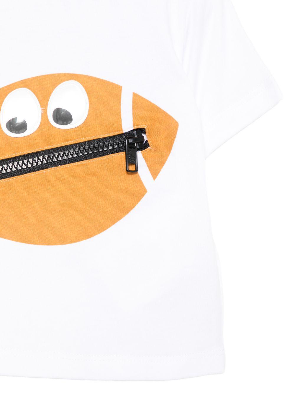 T-shirt per neonato Stella McCartney Kids bianca con stampa palla da rugby TY8640 Z0434 100 STELLA McCARTNEY KIDS 