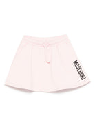 Gonna con logo per bambina Moschino Kids rosa con due tasche laterali HBJ02GLCA32 50209 MOSCHINO KIDS 
