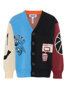 Cardigan Burt per bambino Molo multicolor con motivo basketball 1S26K301 9864 MOLO KIDS 