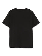 T-shirt per bambino Moncler Enfant nera con logo centrale K29548C0002689AFV 999 MONCLER ENFANT 
