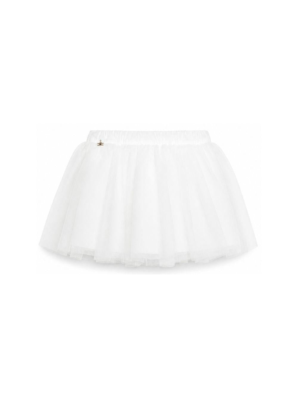 Gonna per neonata Elisabetta Franchi La Mia Bambina bianca in tulle EGGO0570TU005 0004 ElISABETTA FRANCHI KIDS 