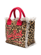 Borsa tote Colette MC2 Saint Barth animalier con manici rossi COL0001 00329L MC2 ST. BARTH KIDS 