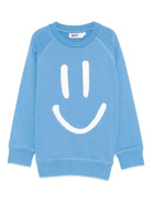 Felpa Mike per bambino Molo azzurra con stampa smile 6S26J201 5615 MOLO KIDS 