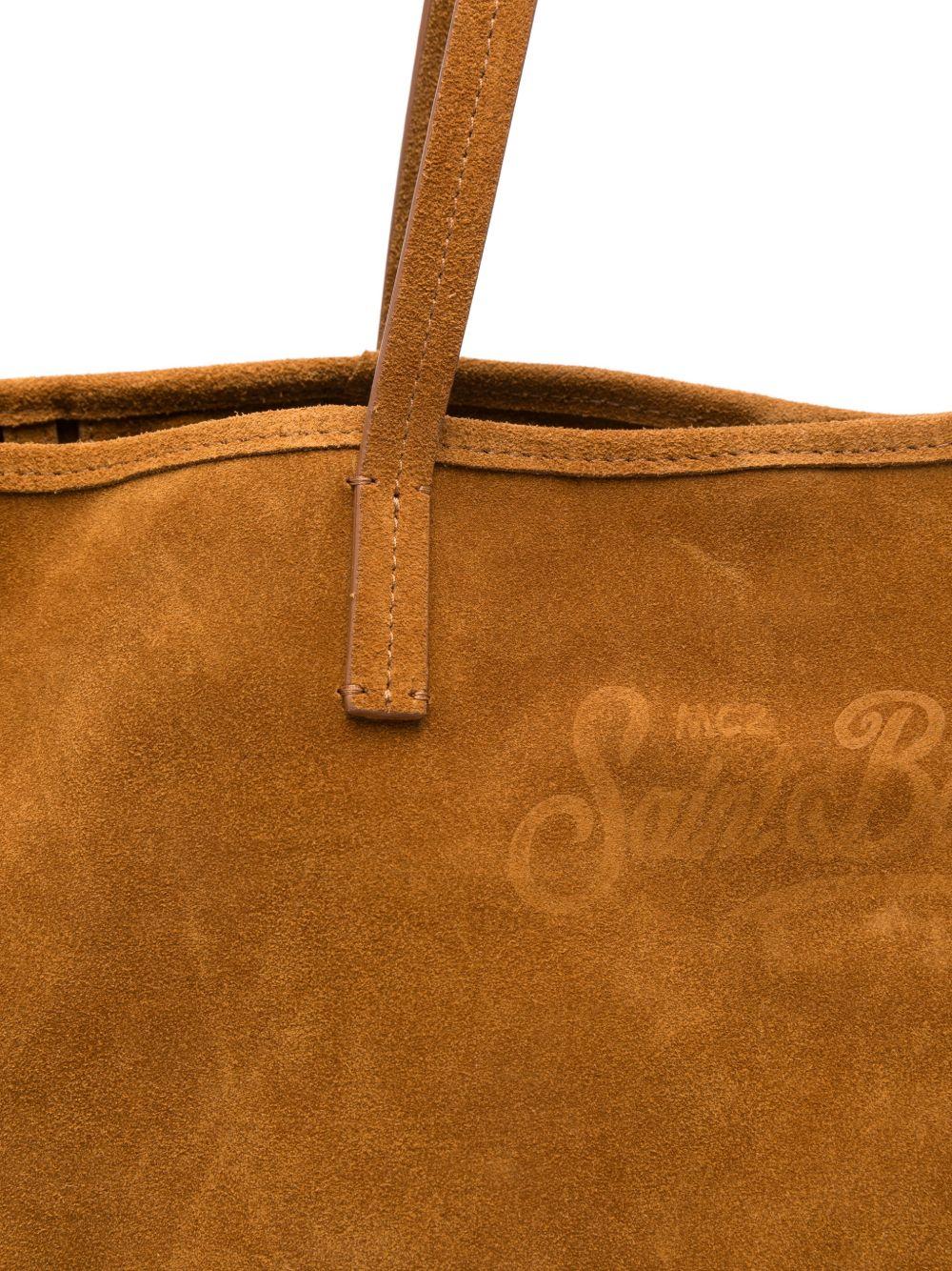 Borsa City MC2 Saint Barth marrone con logo tono su tono CB0003 00250L MC2 ST. BARTH KIDS 