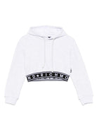Felpa per bambina John Richmond Junior grigio con cappuccio RGP25111FE GREY LIGHT MELANGE JOHN RICHMOND KIDS 