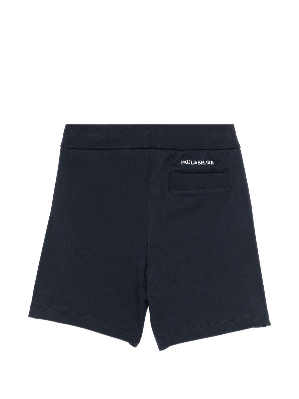 Shorts per bambino Paul & Shark Junior blu scuro con coulisse WUQ004LDA60 42370 PAUL & SHARK KIDS 