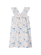 Abito Eleana per bambina Bonpoint bianco con stampa Island all-over S06GDRW00043 615 BONPOINT KIDS 