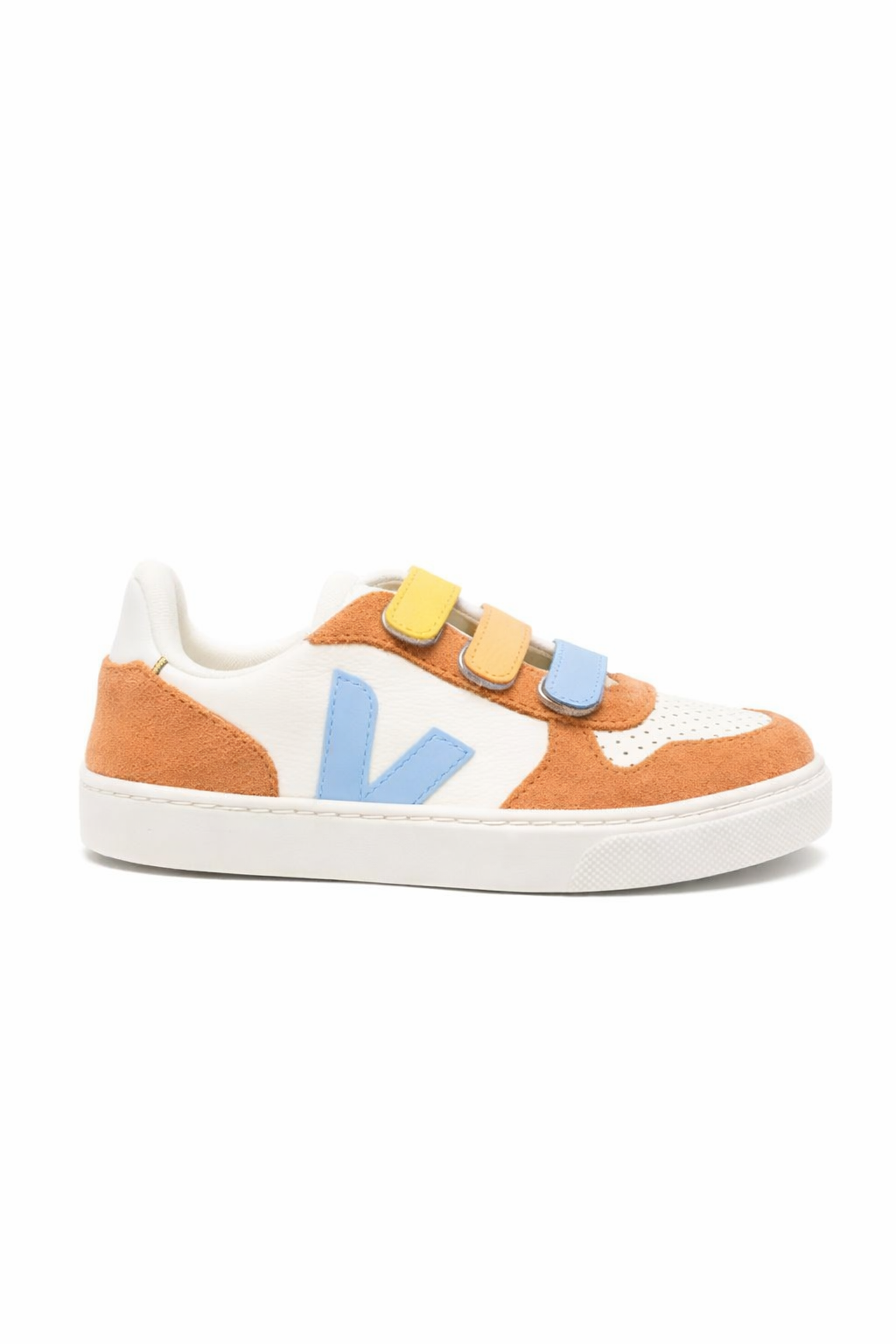 Sneakers V-10 per bambini Veja Kids multicolore con design traforato CV0521500 V-10 CASHEW AQUA UMBER VEJA KIDS 