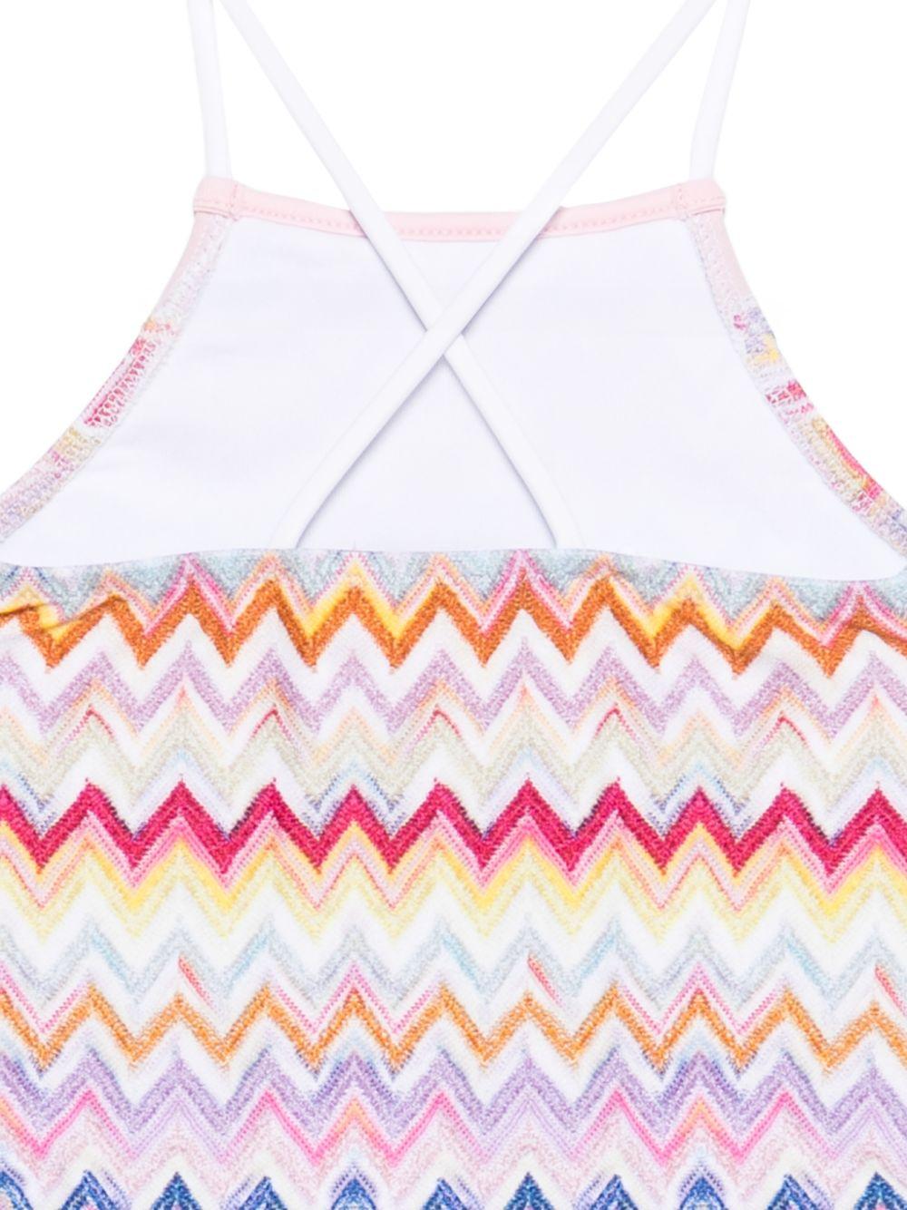 Costume per neonata Missoni kids multicolore con motivo a zig zag MYC019 Z3801 999 MISSONI KIDS 