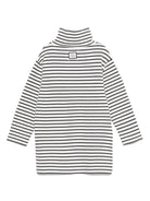 Abito per bambina Douuod Kids bianco e nero con collo alto DX1A20 Z3381 101GR DOUUOD KIDS 