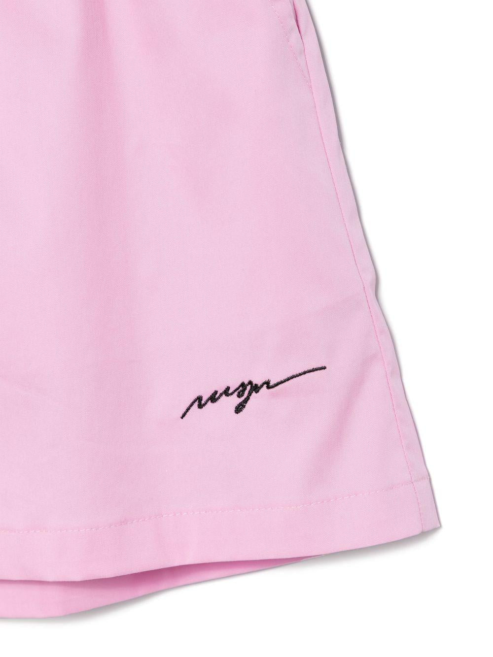 Shorts sportivi con logo per bambina MSGM Kids rosa con due tasche laterali S5MSJGSH270 MS003 MSGM KIDS 
