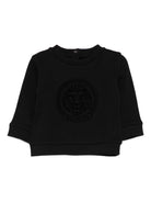 Felpa per neonato Balmain Kids nero con testa di leone BX4600 Z3183 930 BALMAIN KIDS 