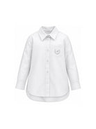Camicia per bambina Monnalisa Kids bianca con dettagli con cristalli 18HISS 8153 0099 MONNALISA KIDS 