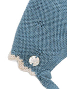 Cuffia per neonati Paz Rodrìguez blu con orlo a smerlo 011-123125 212 H94 PaZ RODRIGUEZ 