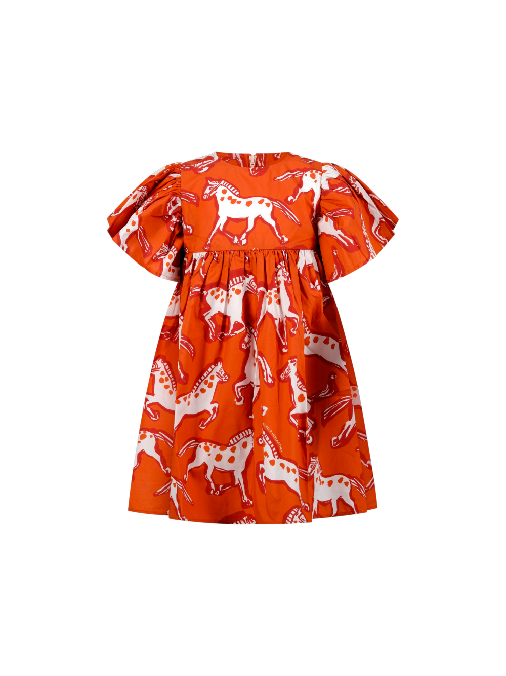 Abito per bambina Stella McCartney Kids rosso con stampa cavalli all-over TY1F11 Z3744 421MC STELLA McCARTNEY KIDS 