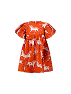Abito per bambina Stella McCartney Kids rosso con stampa cavalli all-over TY1F11 Z3744 421MC STELLA McCARTNEY KIDS 