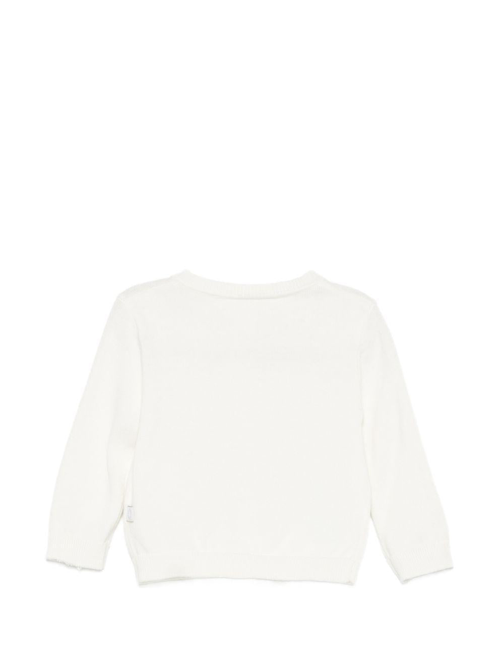 Cardigan per neonata Stella McCartney Kids bianco con applicazioni TY9120 Z1876 101 STELLA McCARTNEY KIDS 