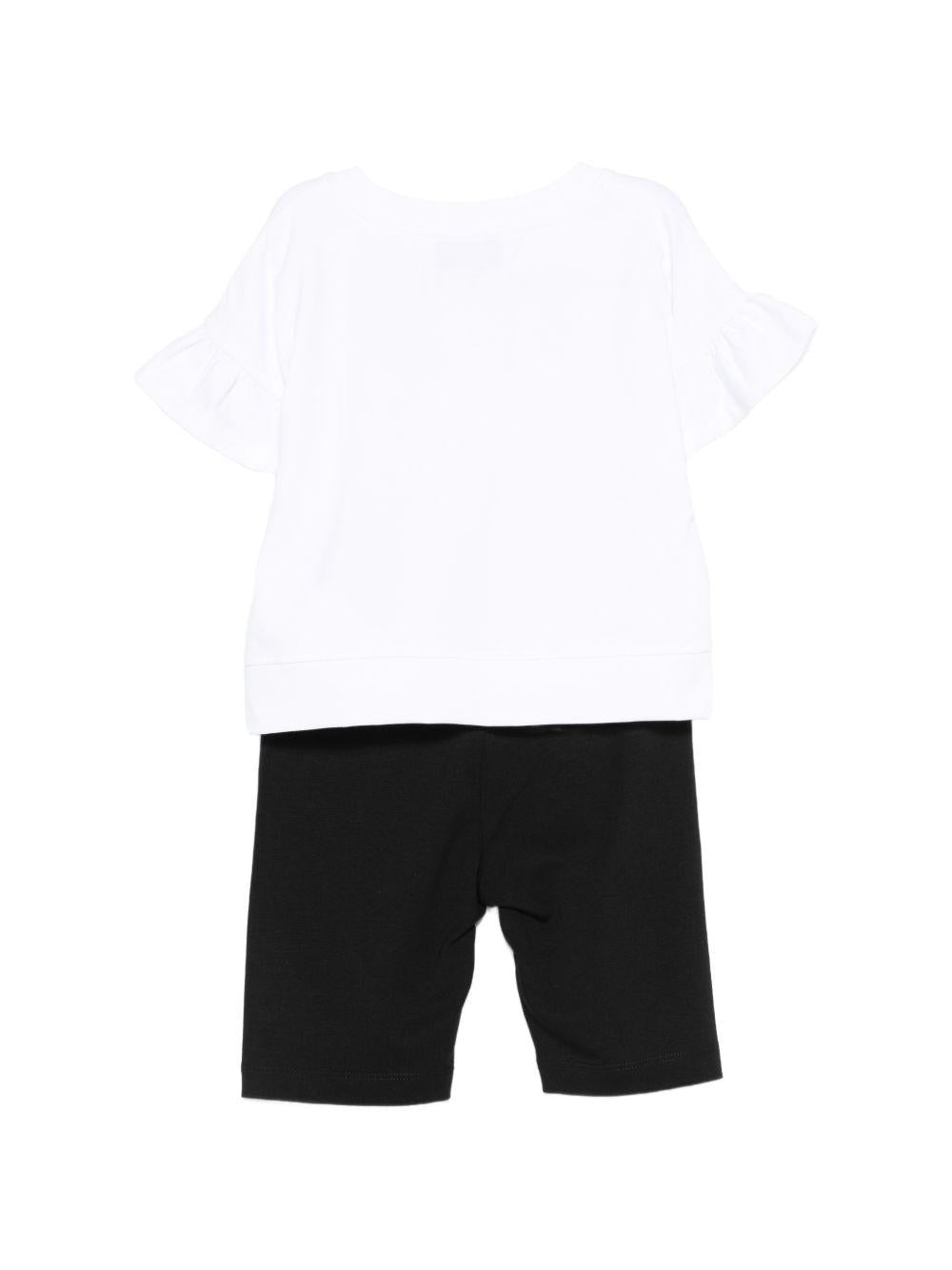 Set da 2 pezzi per bambina Moschino Kids multicolor con logo sul davanti HDG01OLBA00 80359 MOSCHINO KIDS 