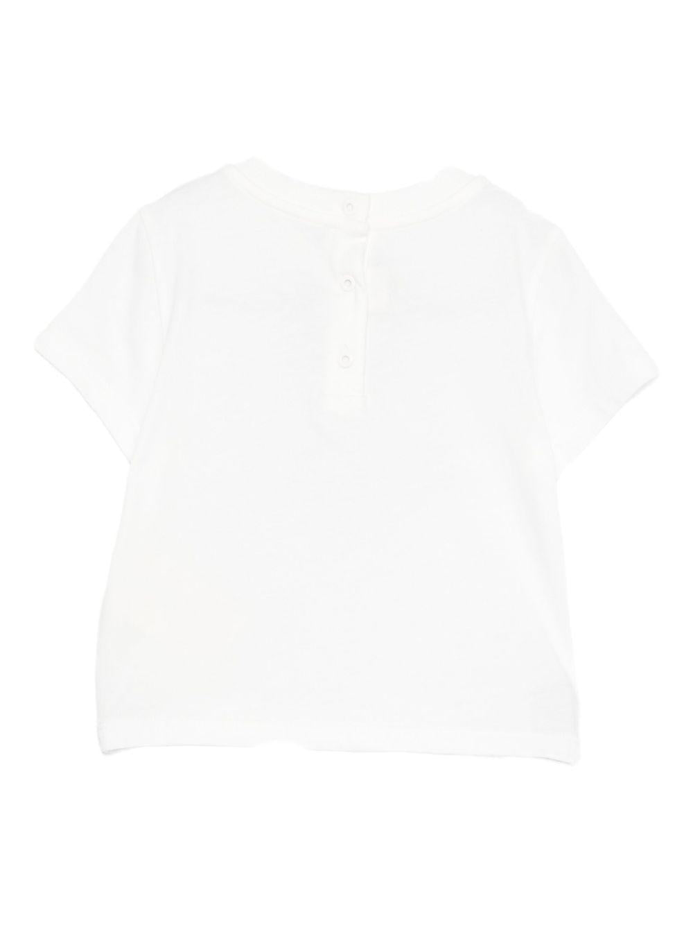 T-shirt per neonati Fendi Kids bianca con stampa del logo BUI105 7AJ F1TJL FENDI KIDS 