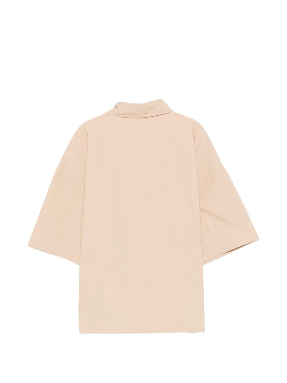 Camicia per bambino Moschino Kids beige con stampa grafica sul petto HUC01WLLA10 20829 MOSCHINO KIDS 
