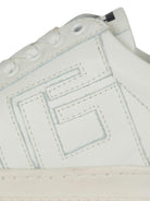 Sneaker monocolore per bambini Balmain Kids bianche con logo BX0Q16 Z1574 100 BALMAIN KIDS 