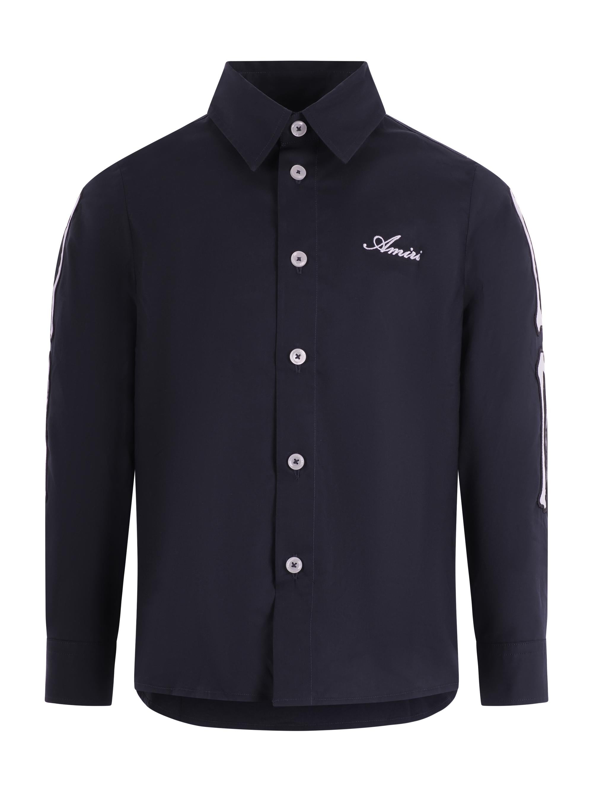 Camicia per bambino Amiri Kids nera con applicazione ossa ACTOSH1002 950 AMIRI KIDS 