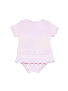Set t-shirt e culotte per neonata Paz Rodriguez rosa con bordo a smerlo 103C-123385 3701 PaZ RODRIGUEZ 