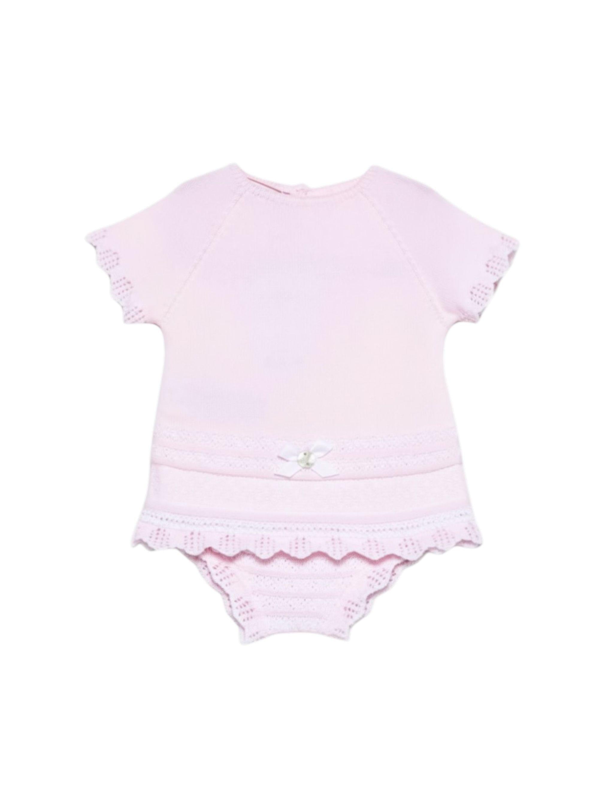 Set t-shirt e culotte per neonata Paz Rodriguez rosa con bordo a smerlo 103C-123385 3701 PaZ RODRIGUEZ 