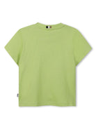 T-shirt con stampa per neonato BOSS Kidswear verde con scollo rotondo J52110 607 BOSS KIDS 