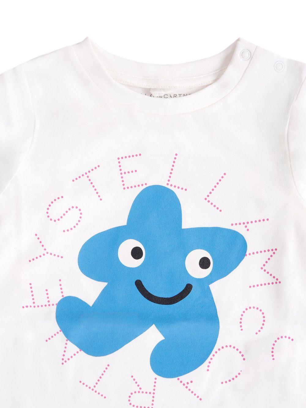 T-shirt per neonati Stella McCartney Kids bianco a maniche lunghe TX8100 Z0434 101 STELLA McCARTNEY KIDS 