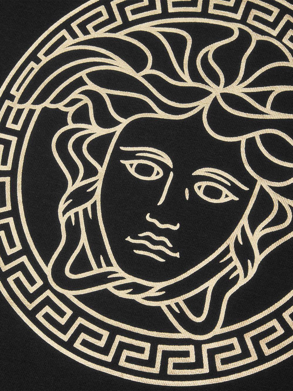 T-shirt per bambini Versace Kids nera con testa di Medusa 10002391A11718 2B130 VERSACE KIDS 