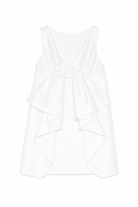 Abito smanicato per bambina Elisabetta Franchi La Mia Bambina bianco con decorazione EFAB6550TV032 0004 ElISABETTA FRANCHI KIDS 