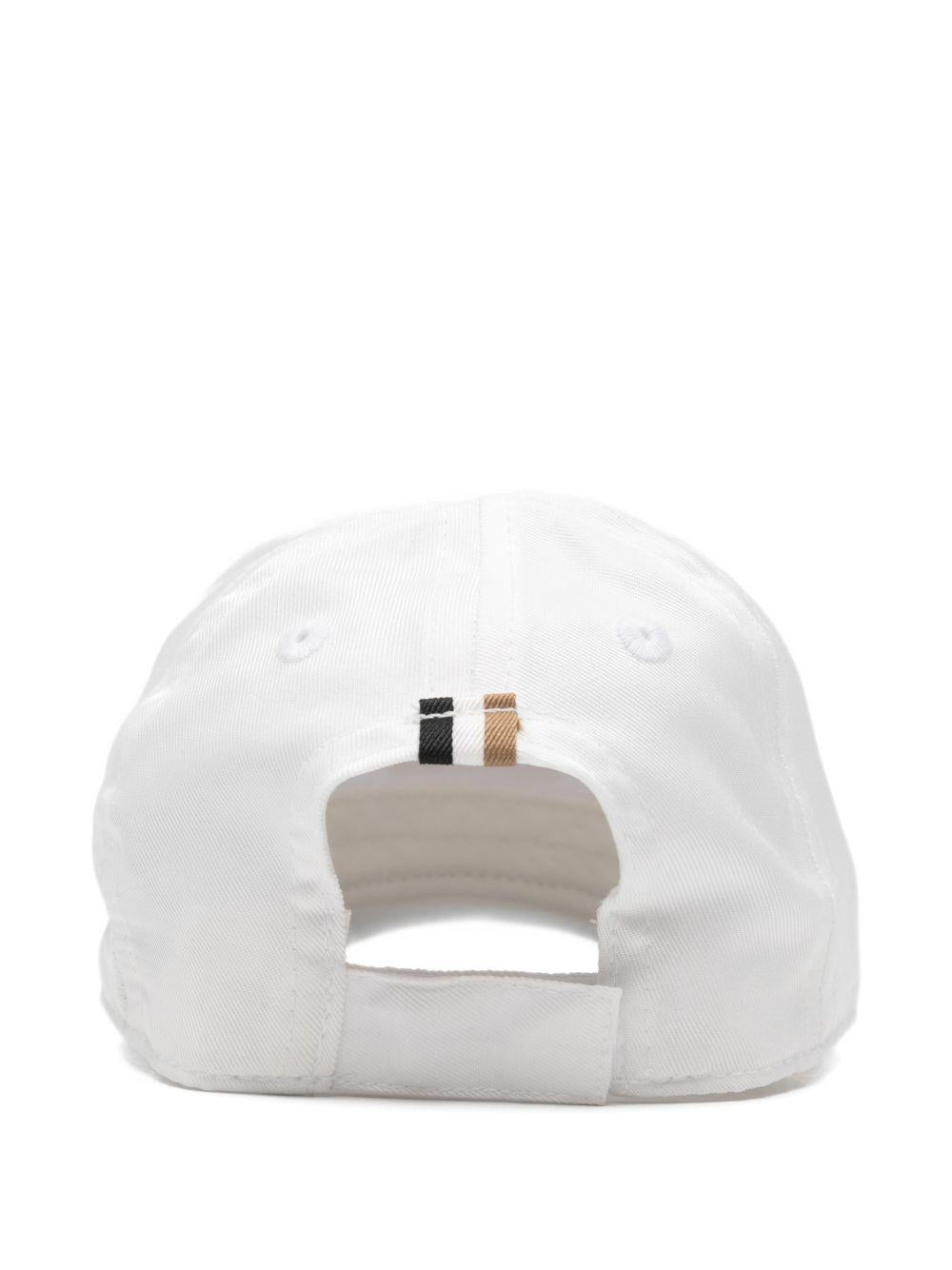 Cappello per neonato Boss Kids bianco con logo sul davanti J53143 10P BOSS KIDS 