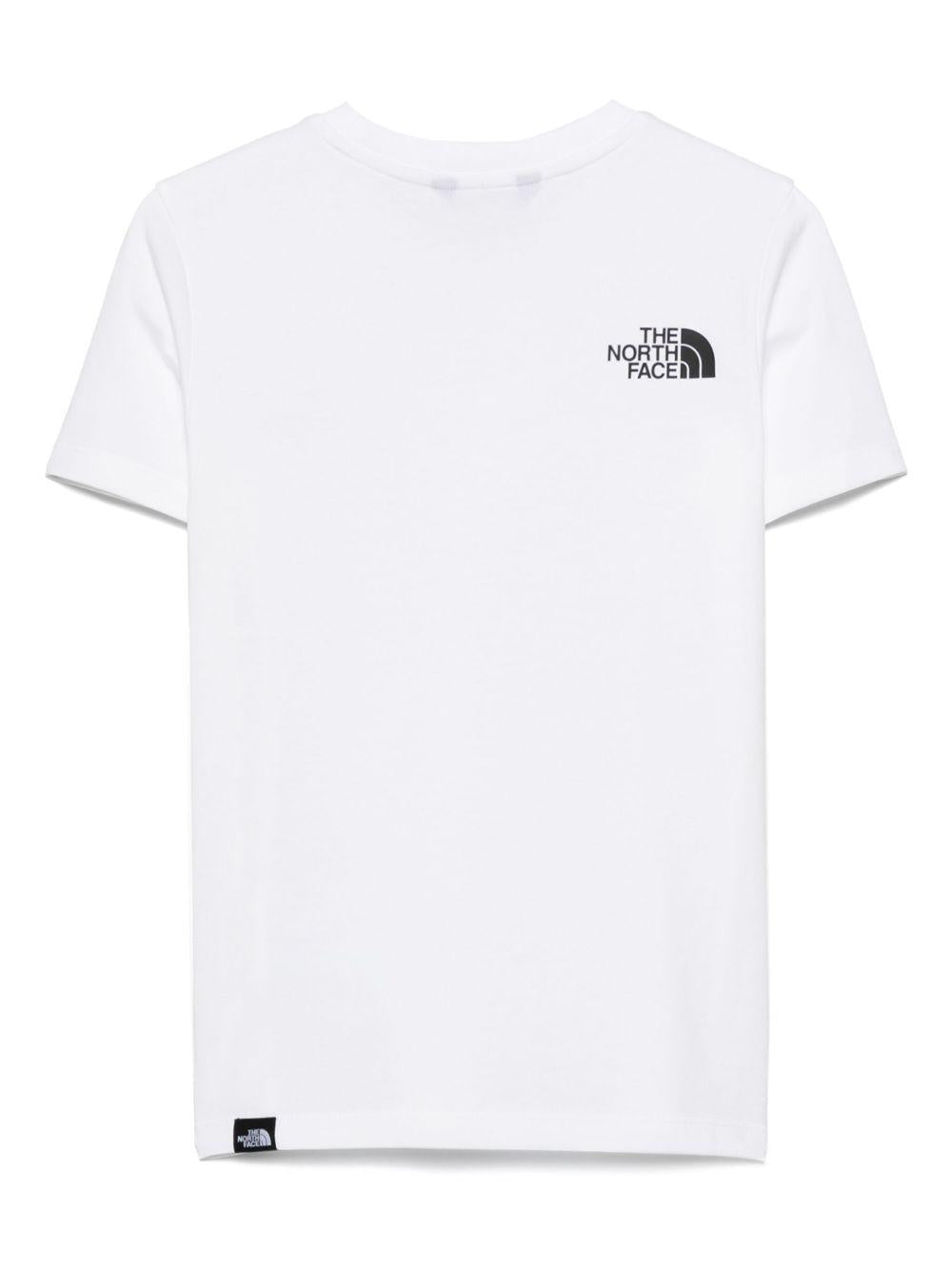 T-shirt per bambino The North Face Kids bianca con dettaglio logo NF0A87T4 FN41 THE NORTH FACE KIDS 