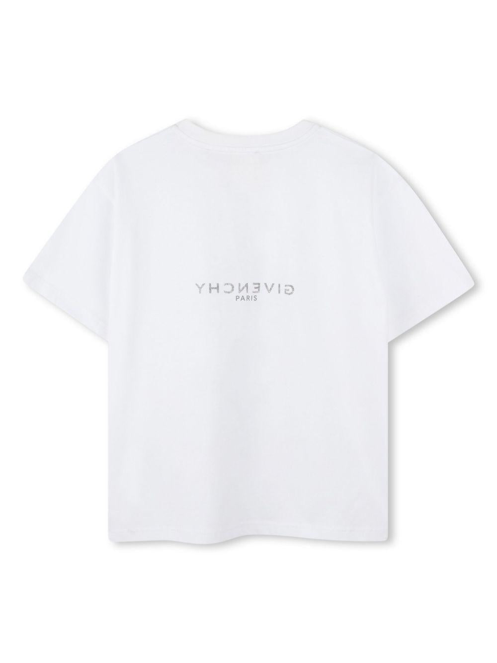 T-shirt per bambino Givenchy Kids bianco con stampa grafica sul davanti H30734 10P GIVENCHY KIDS 