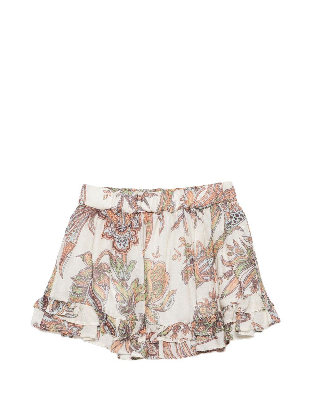 Gonna per neonata Etro Kids beige con stampa Paisley all-over GZ7020 K0315 957MC ETRO KIDS 