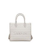 Borsa tote per bambina Lanvin Enfant grigia con motivo a zig-zag N30330 N52 LANVIN KIDS 