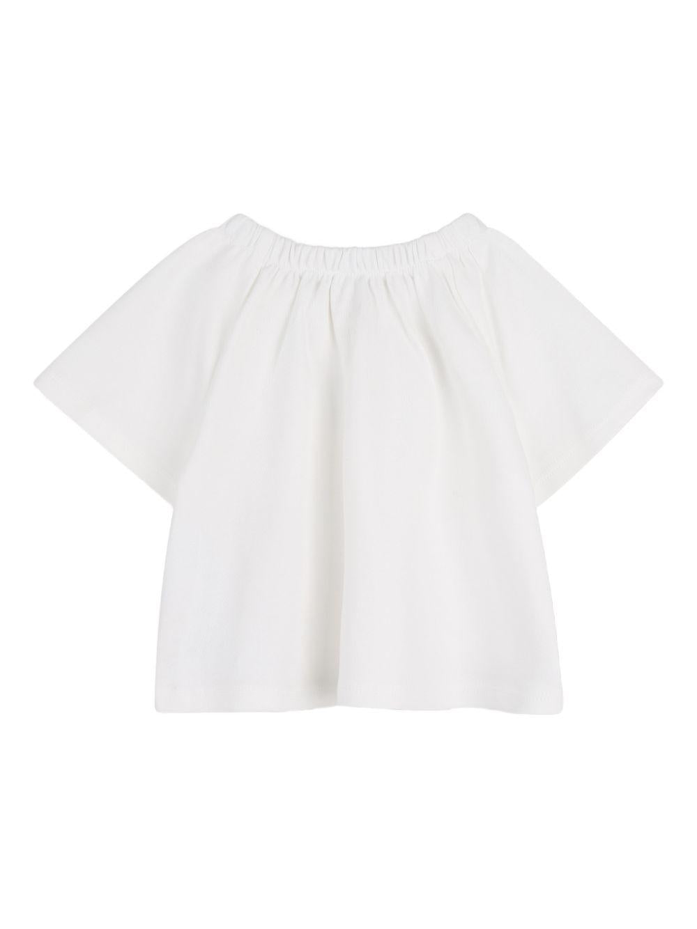 Set t-shirt e shorts per neonata Michael Kors Kids bianco e blu con stampa a fantasia R30614 Z10 MICHAEL KORS KIDS 