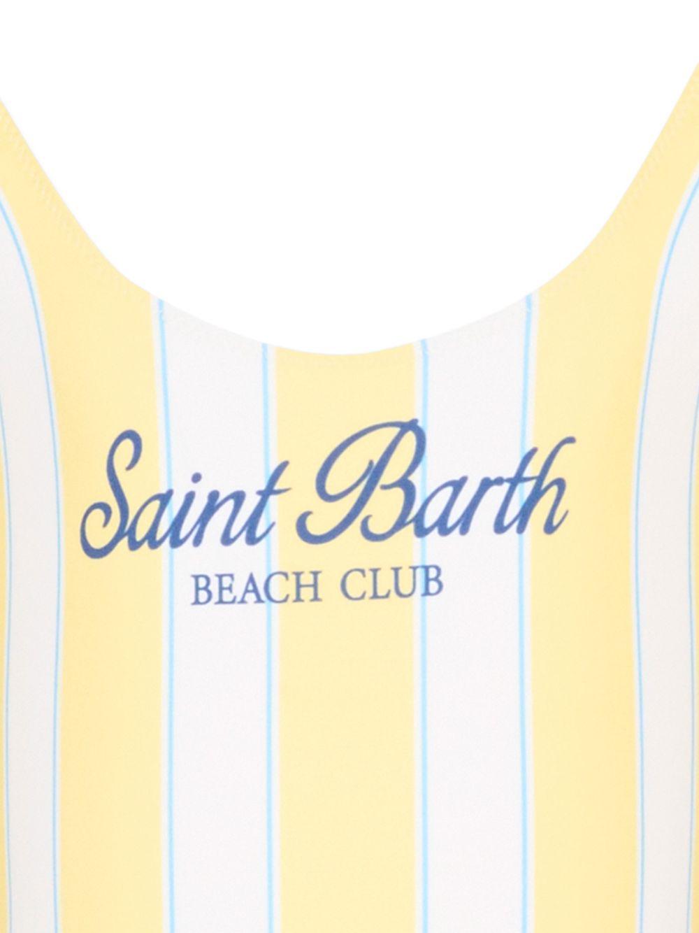 Costume per bambina MC2 Saint Barth Kids giallo con design a righe CARA001 03090L MC2 ST. BARTH KIDS 