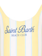 Costume per bambina MC2 Saint Barth Kids giallo con design a righe CARA001 03090L MC2 ST. BARTH KIDS 
