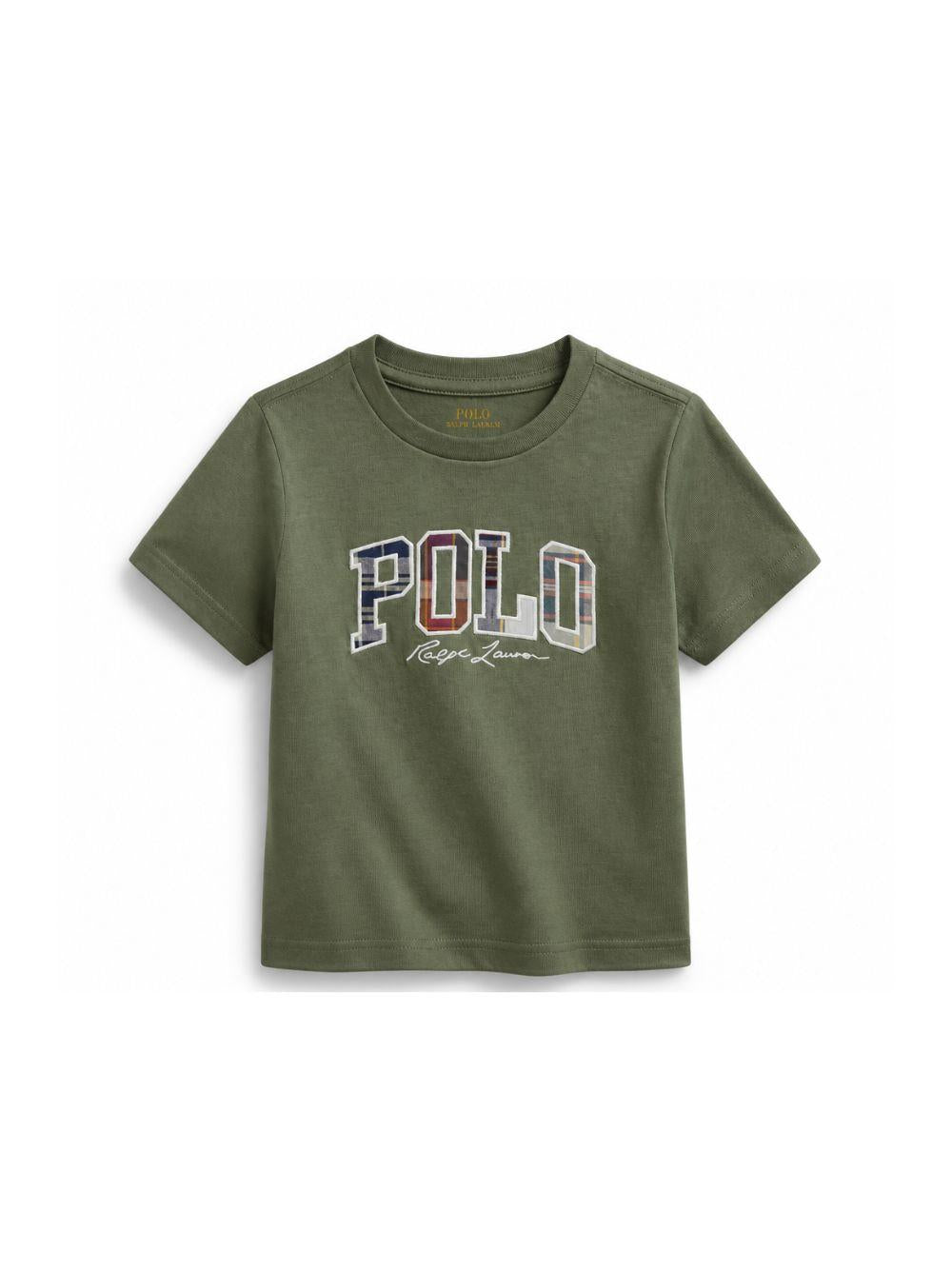 T-shirt per bambino Polo Ralph Lauren Kids verde con ricamo logo 322B18474 001 Ralph Lauren kids 
